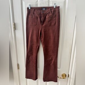 PAIGE Straight-Leg Pants in Rust Brown